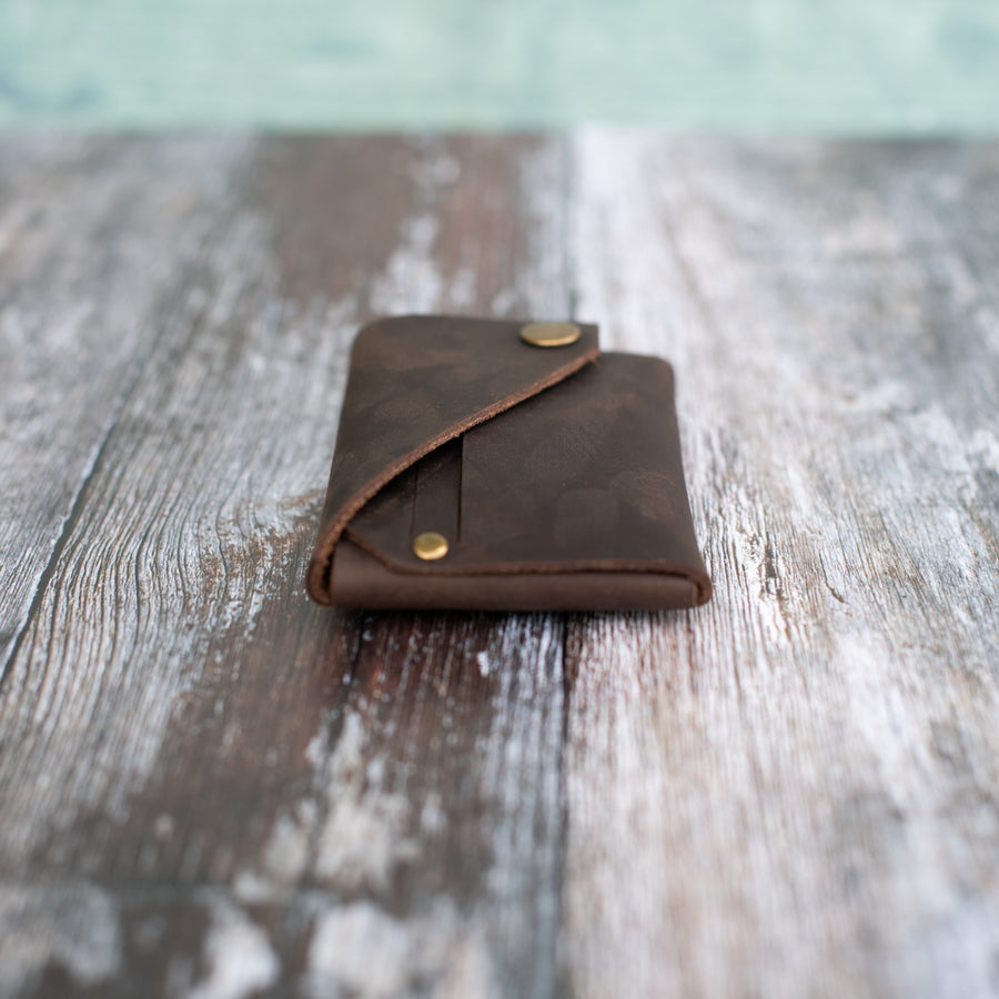 Brown Oiled Leather Wallet
