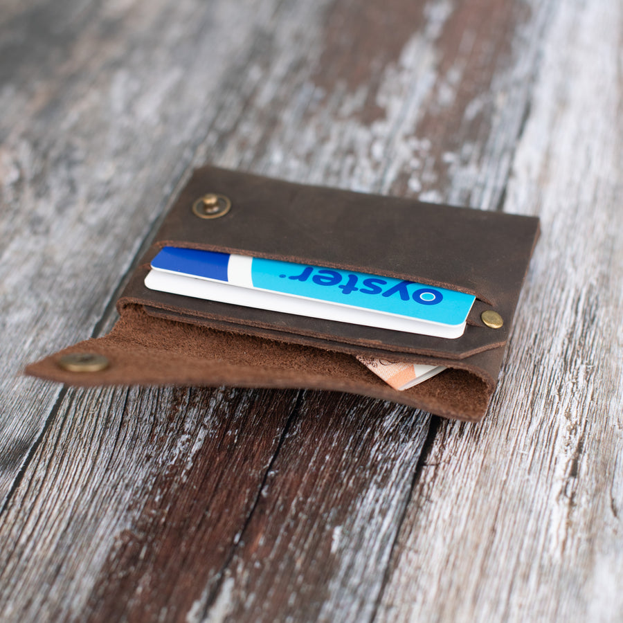 Brown Oiled Leather Wallet