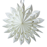Load image into Gallery viewer, White paper star hanging ornament on a white background
