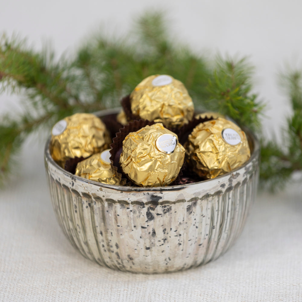 Ribbed Antique Silver Bowl