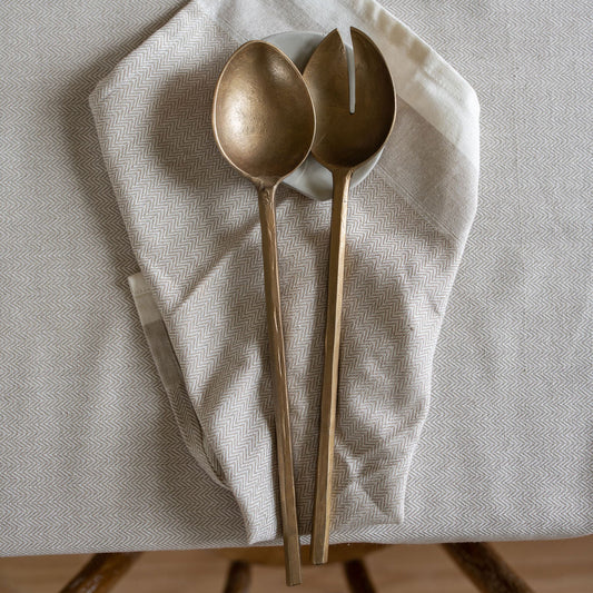 Forged Pair of Salad Servers