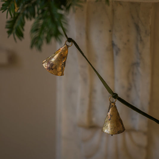 Antique Gold Bell Garland