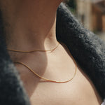 Load image into Gallery viewer, Gold Double Layer Slim Chain Necklace

