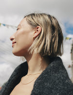Load image into Gallery viewer, Chunky Gold, Small Leverback Hoop Earrings

