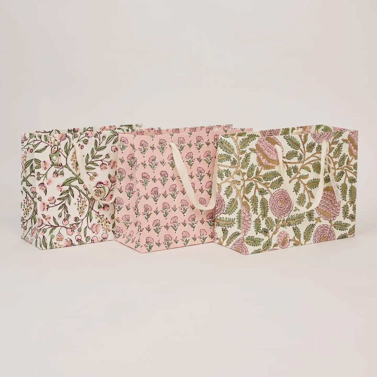 Medium Blush Block Print Gift Bag