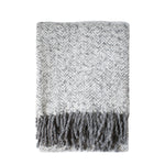 Load image into Gallery viewer, Grey Herringbone Faux Mohair Throw

