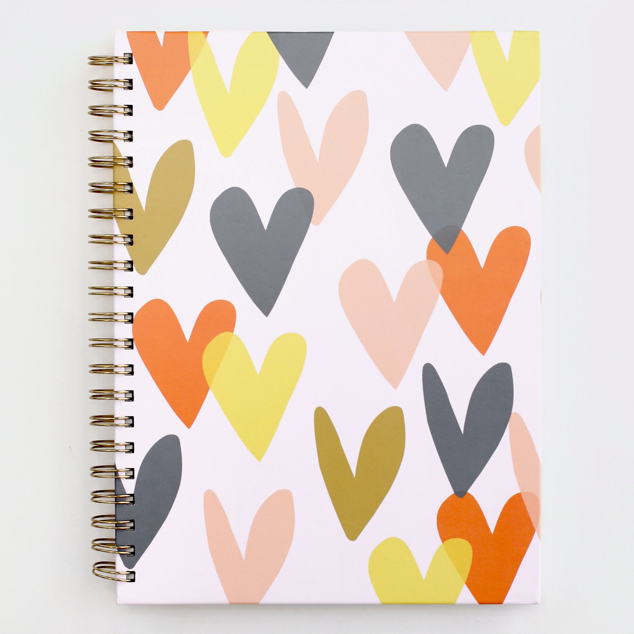 Large Multi Hearts Spiral Notebook