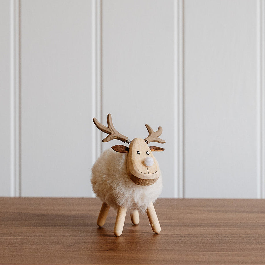 Fur Wooden Reindeer