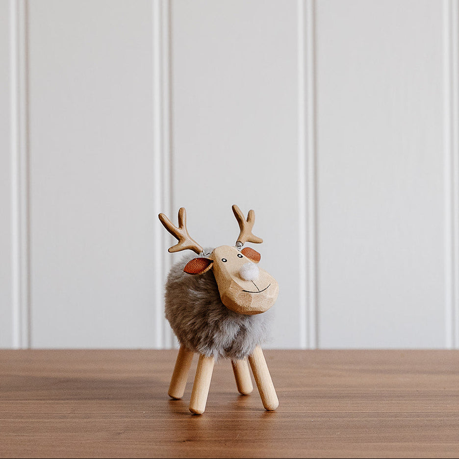 Fur Wooden Reindeer