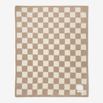 Load image into Gallery viewer, Beige Check Teddy Throw
