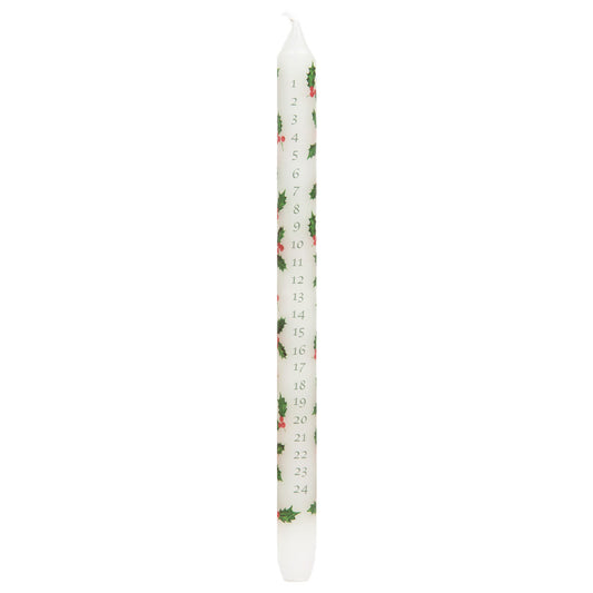 Holly Advent Dinner Candle