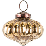 Load image into Gallery viewer, Antique Gold Pumpkin Bauble
