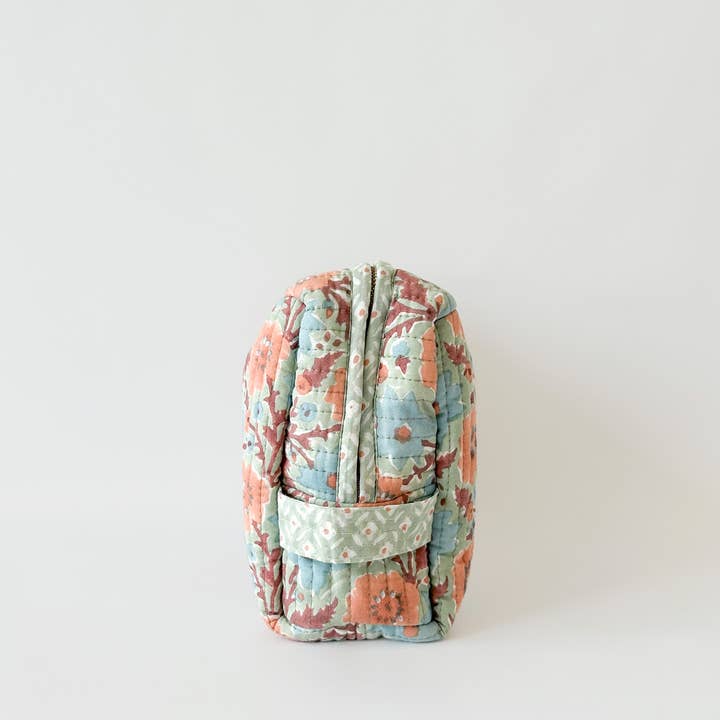 Floribunda Large Washbag, Duck Egg