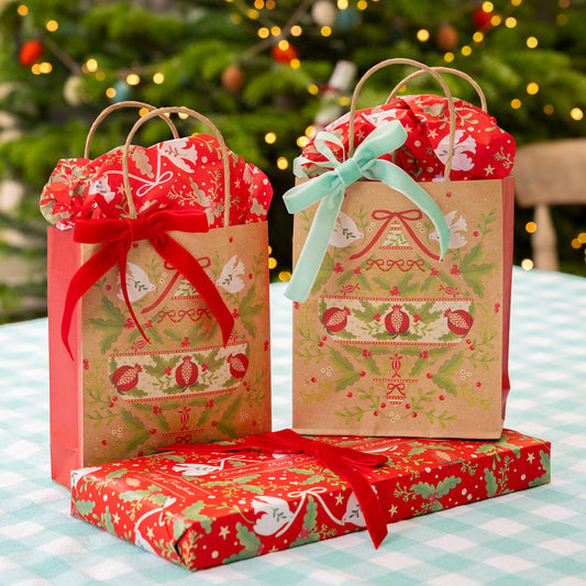 Red Folklore Tissue Paper