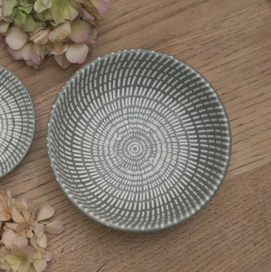 Grey Dash Ceramic Dish