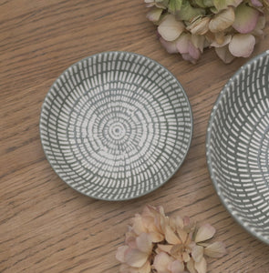 Grey Dash Ceramic Dish