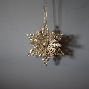 3D Gold Snowflake Decoration