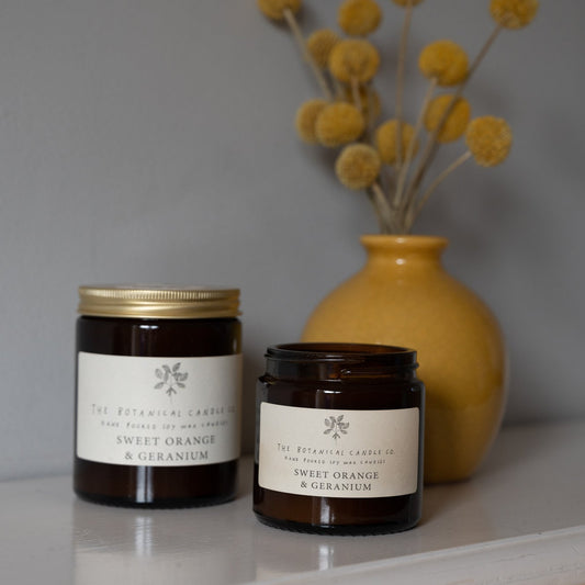 Sweet Orange & Geranium Candle by Botanical Candle Co.