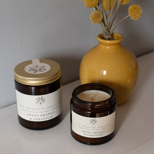 Sweet Orange & Geranium Candle by Botanical Candle Co.