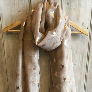Rose Gold Bee Scarf